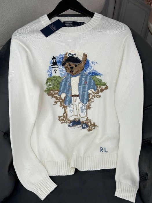Sweter Polo Ralph Lauren z misiem ! Kolekcja Bear ! Od ręki XS S M L