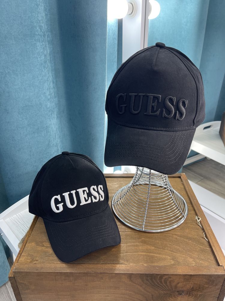 Мужская бейсболка в стиле Guess черная Чоловіча кепка катон