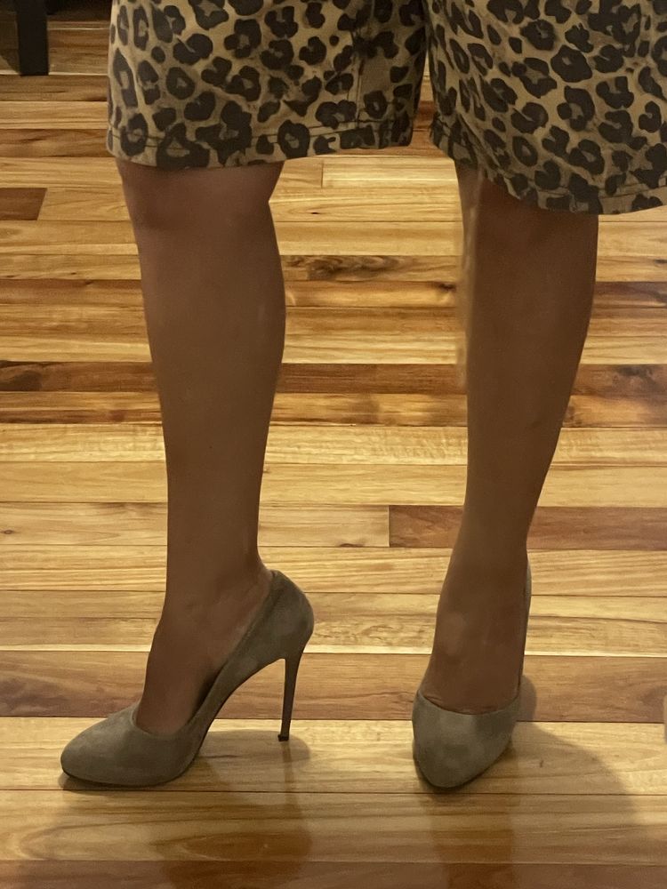 Sapato alto camurca camel - PROF.