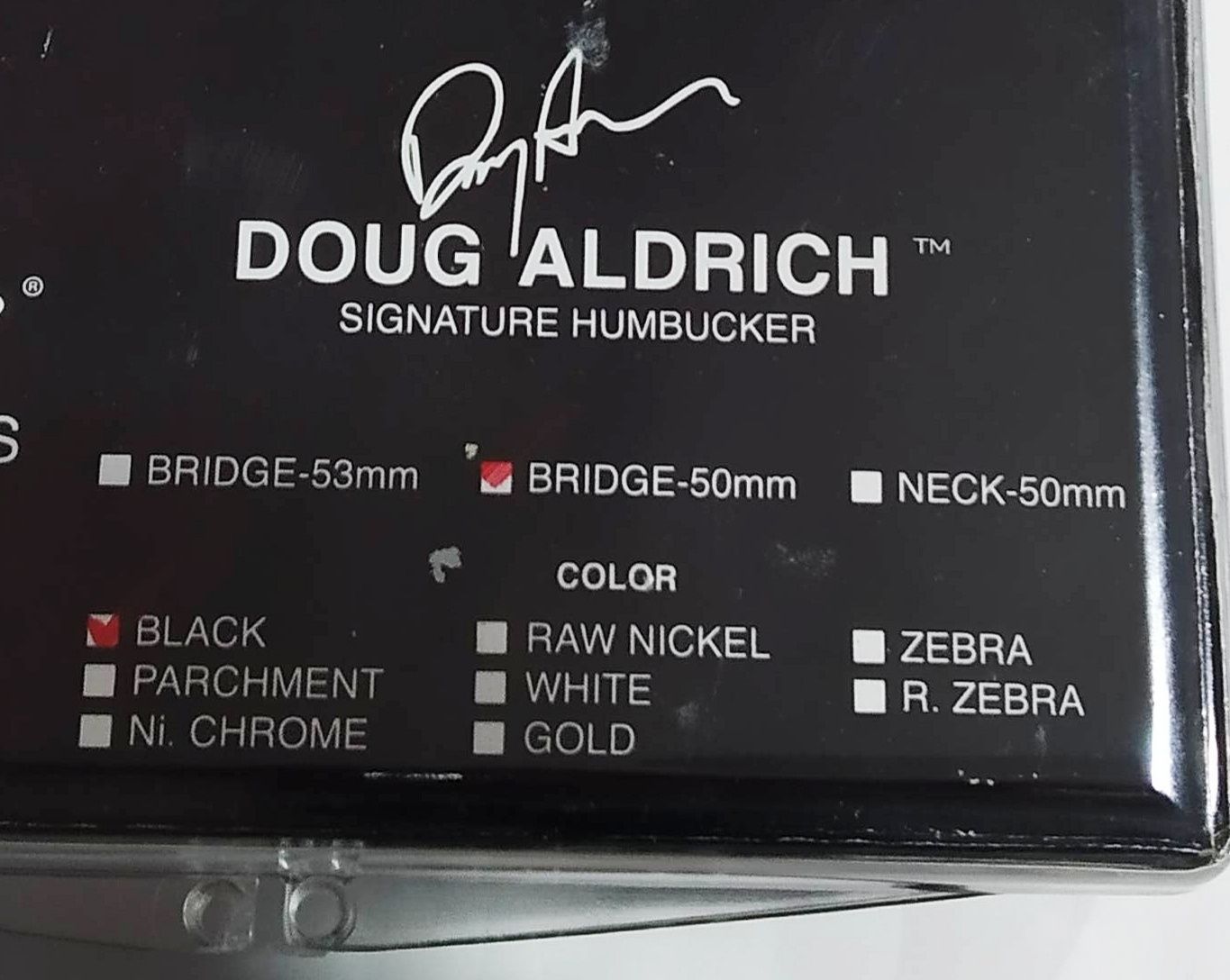 Suhr Doug Aldrich pickup - seymour Duncan - dimarzio
