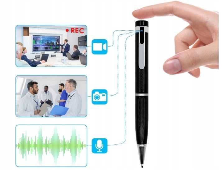 Kamera szpiegowska DŁUGOPIS Z KAMERĄ 8008A HD 1080P Spy Pen KARTA 64GB