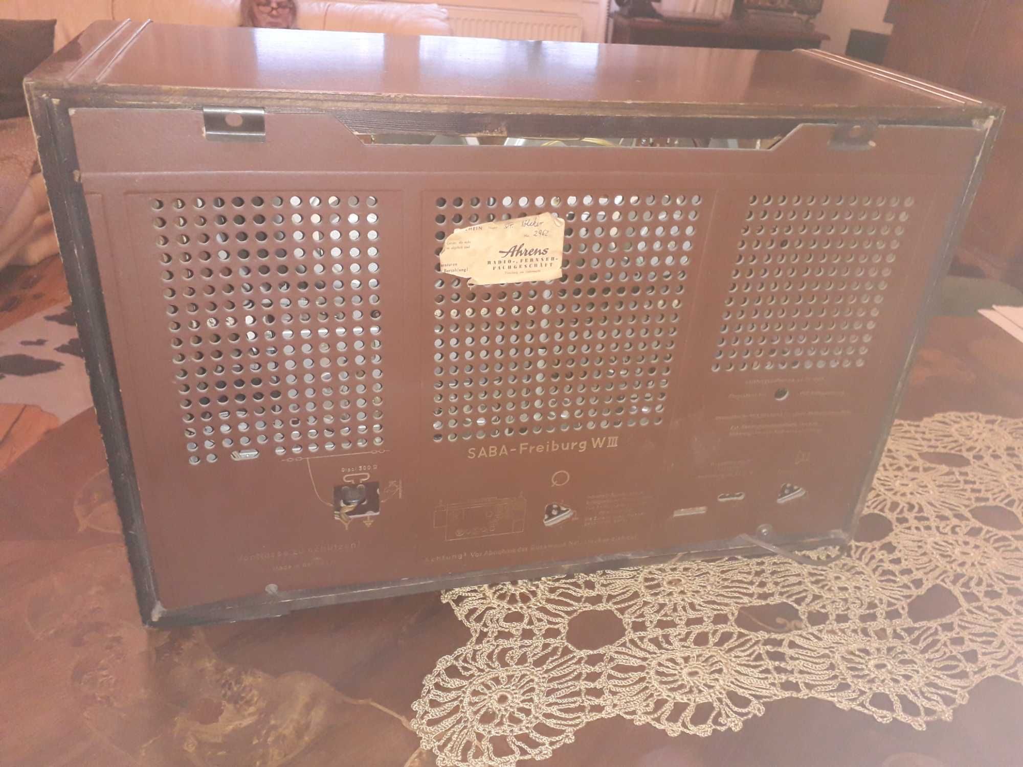 Stare radio lampowe Saba Freiburg W3 rok 1953-54