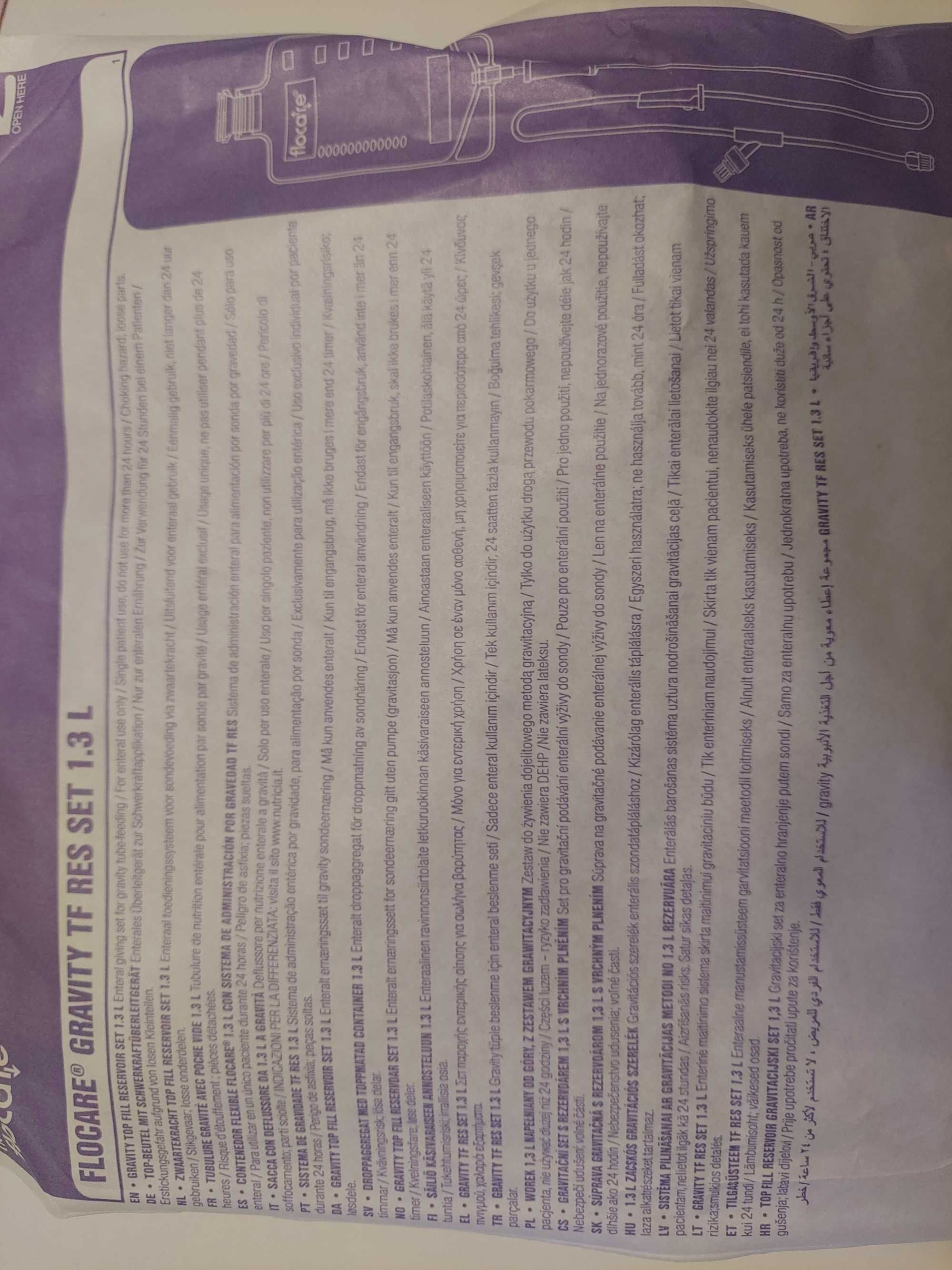 Worek Nutricia Flocare 1,3 L