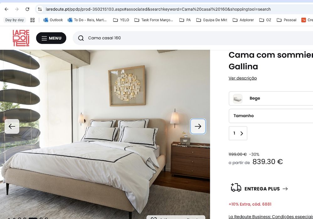 Cama casal king size Laredoute