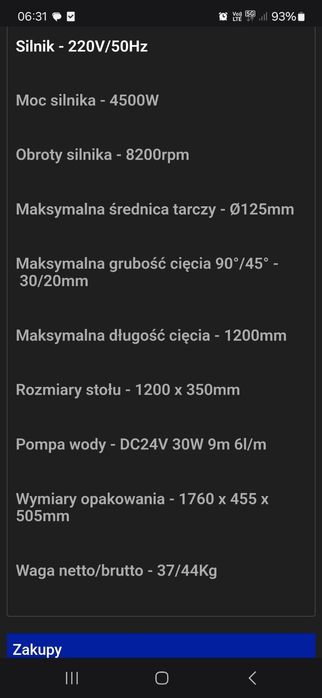 Przycinarka elektryczna do płytek .Wandeli Qz 1200