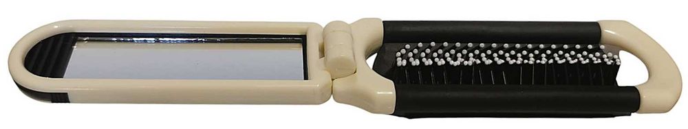 Składana szczotka do włosów + tarki mały zestaw turystyczny do torebki