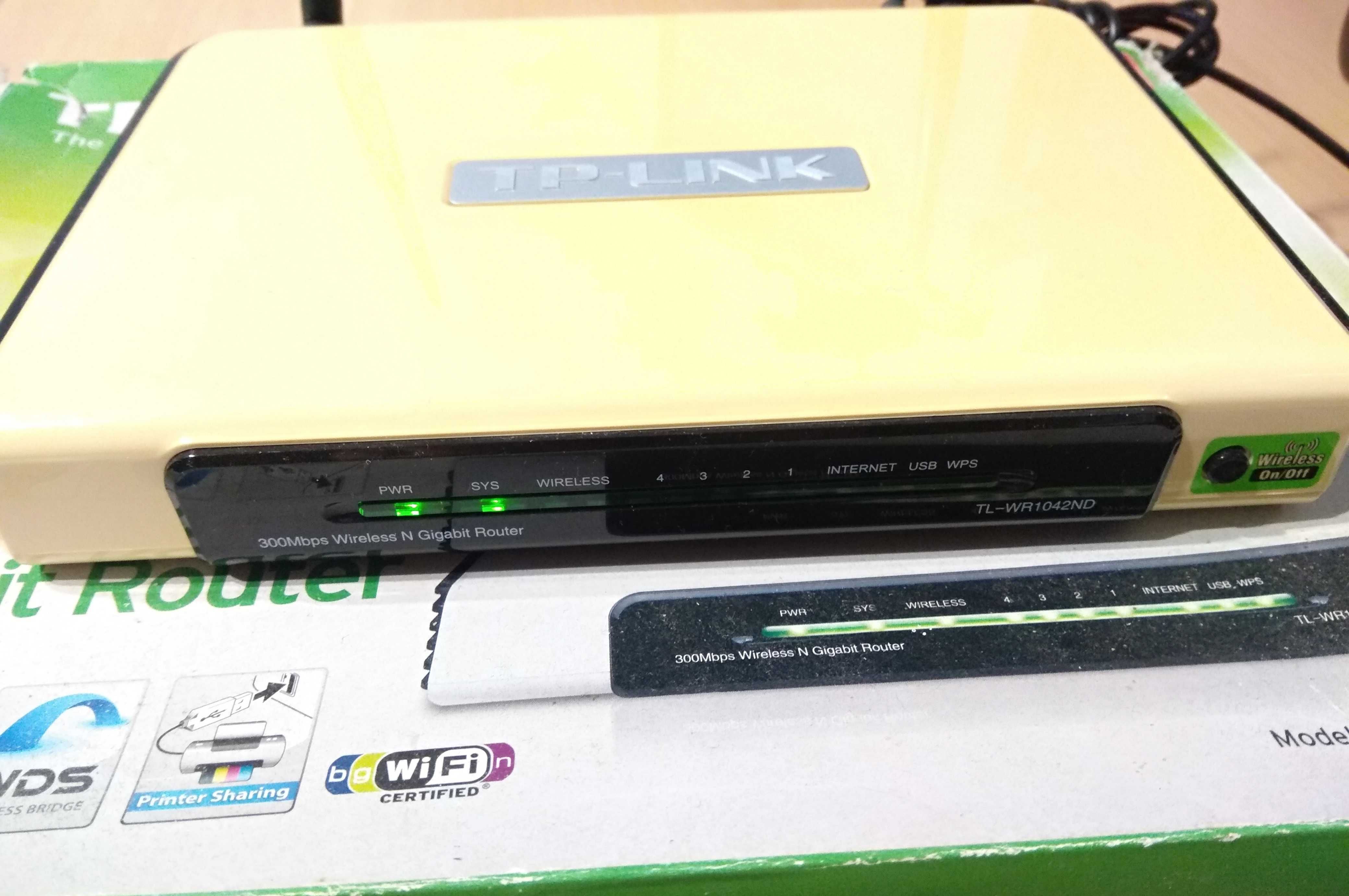 Router TP-Link TL-WR1042ND, гигабитный роутер, USB, 300 Мбит/с