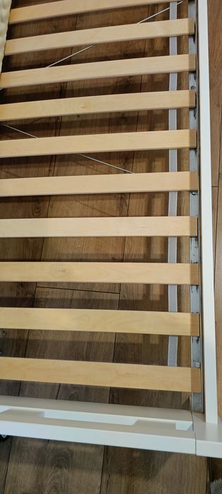 Łóżko dla dzieci KRITTER/Ikea 70x160 z barierką +materac i lampka grat