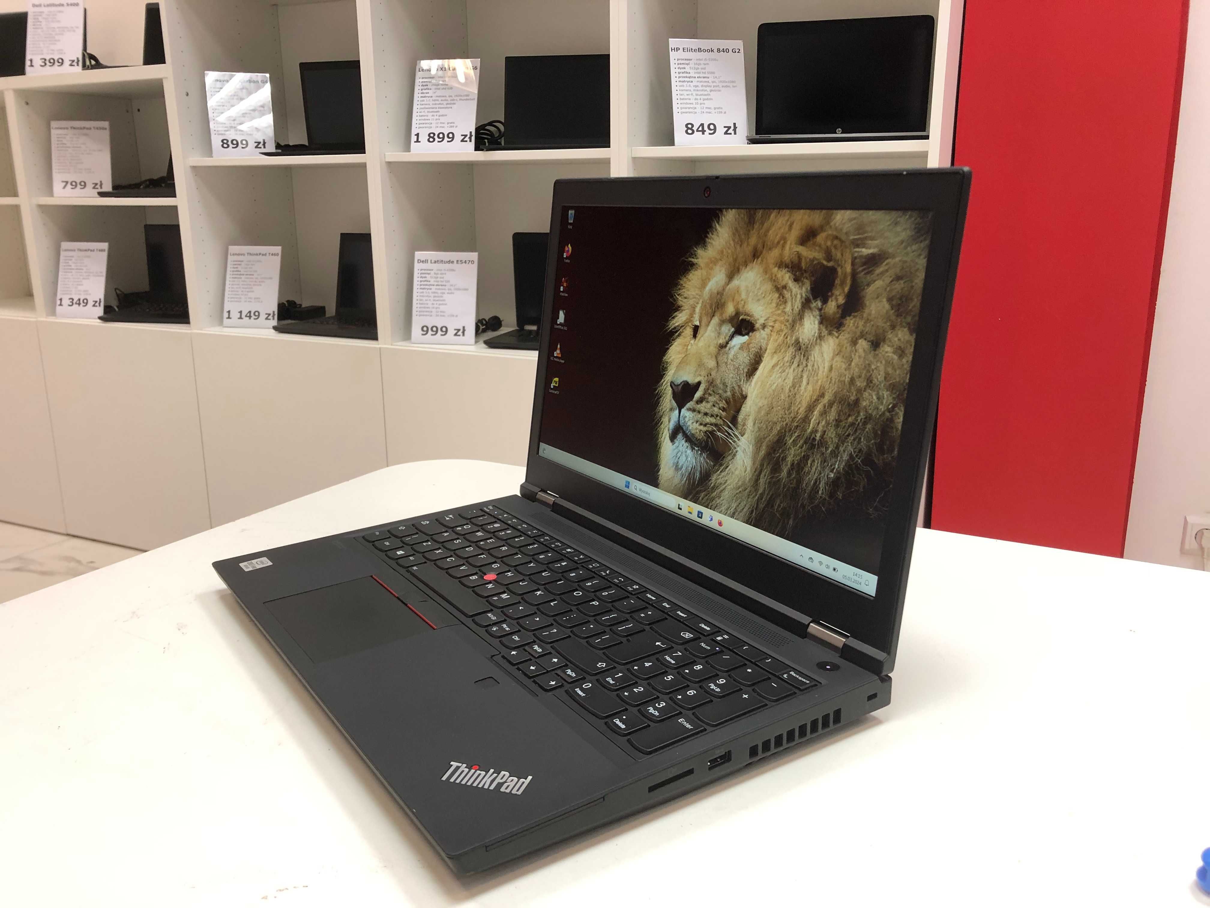 Profesjonalny Lenovo ThinkPad P15 G1 i5-10gen 32GB 512 SSD nVidia
