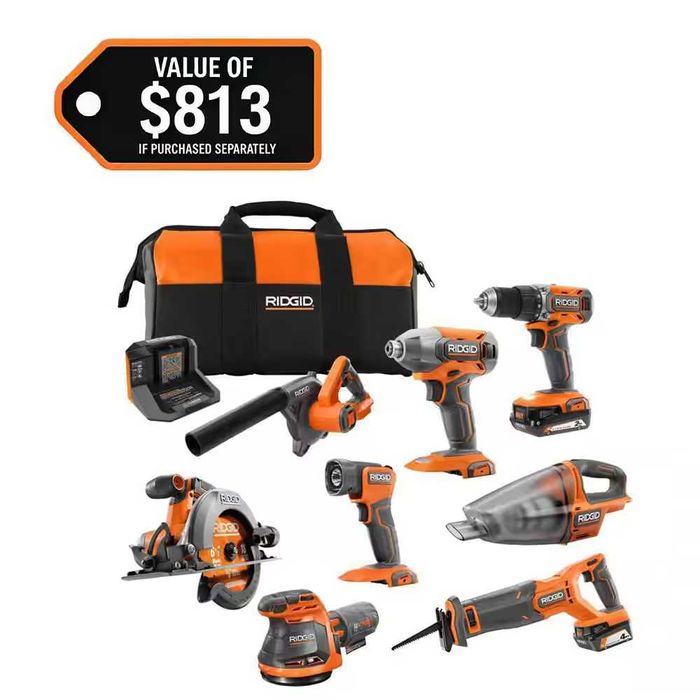 Duży zestaw 8 narzędzi Ridgid idealny na prezent piła tarczowa lisica