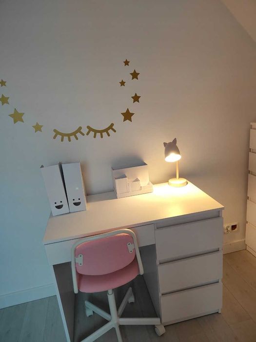 NOWE Biurko Białe Do Biura Dla Dzieci Gamingowe Stolik 96 x 50 x 77 cm