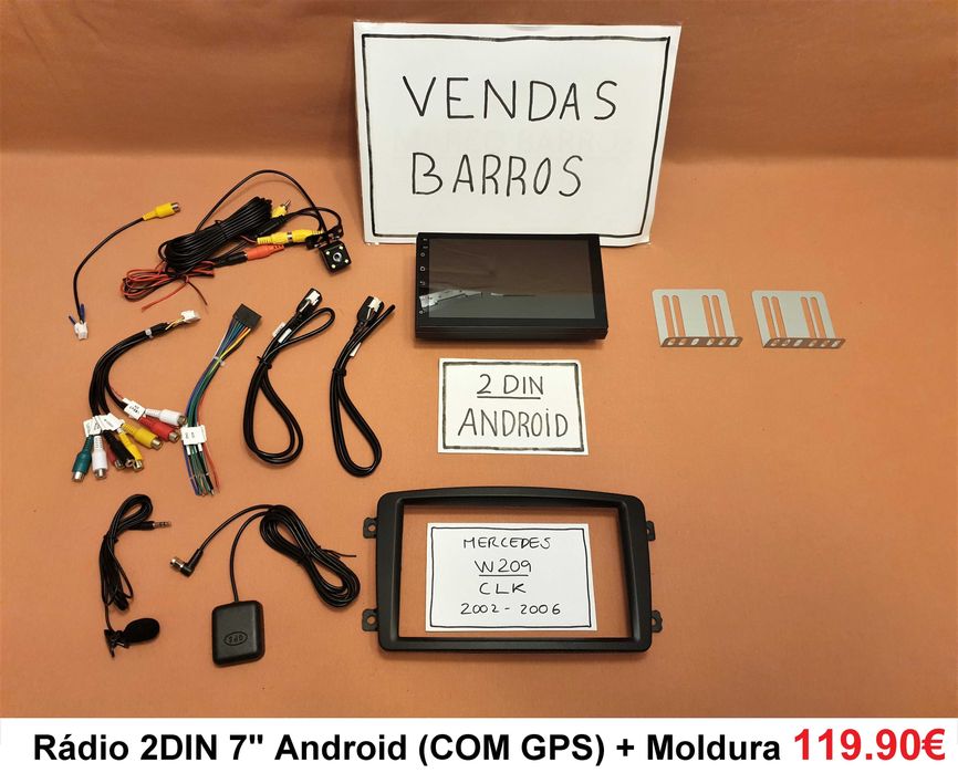 Rádio 2DIN Mercedes CLK • Android GPS • W209 • CLK200 CLK230 CLK270