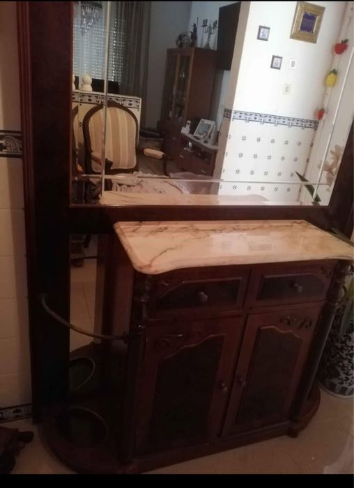 Dou movel de entrada com espelho