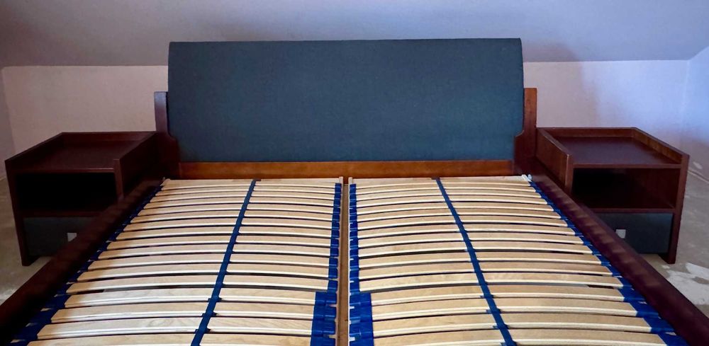 meble do sypialni, łóżko, komoda, 2 półki nocne