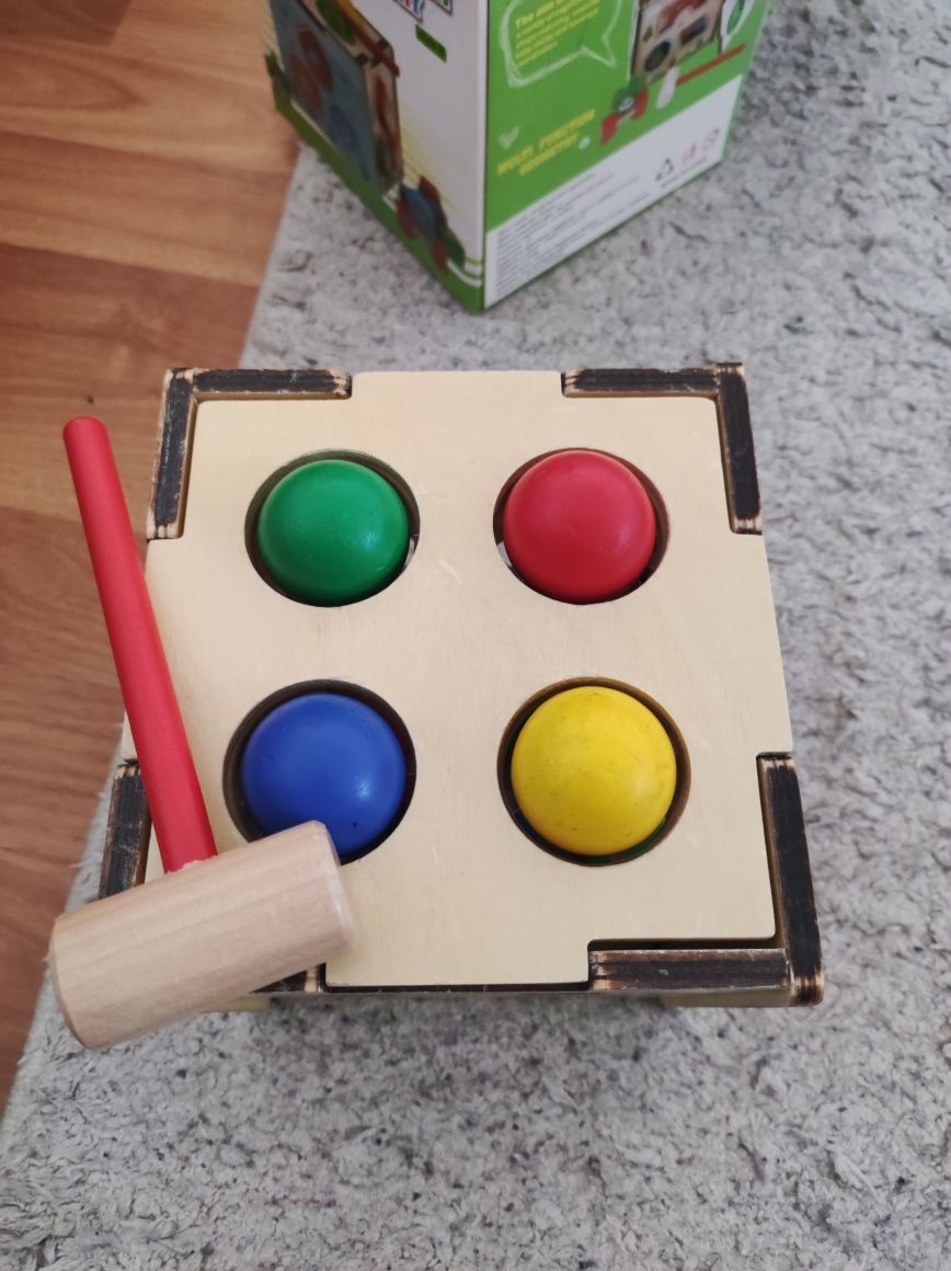 Куб сортер деревянная развивающая игра геометрические фигуры в коробке
