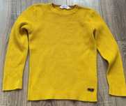 Sweter dziecięcy H&M musztardowy 122/128