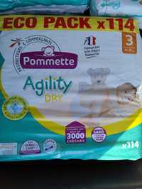 114 шт. Pampers Pommette 3, підгузники.