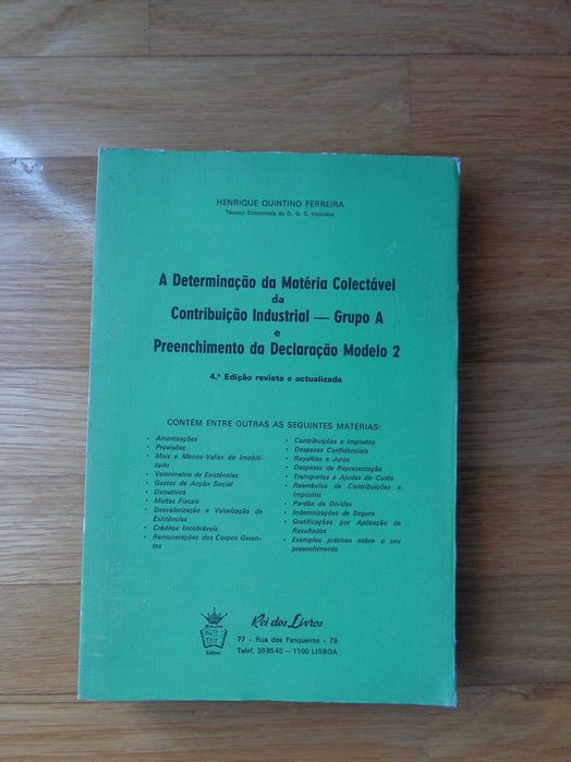 Livro - A determinação de matéria colectável