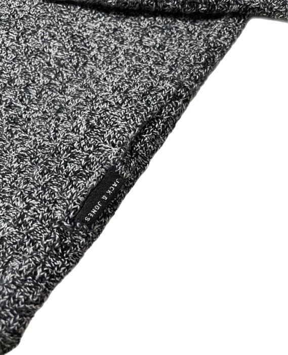 Lekki sweter męski Jack & Jones Premium S 100% bawełny granat melanż