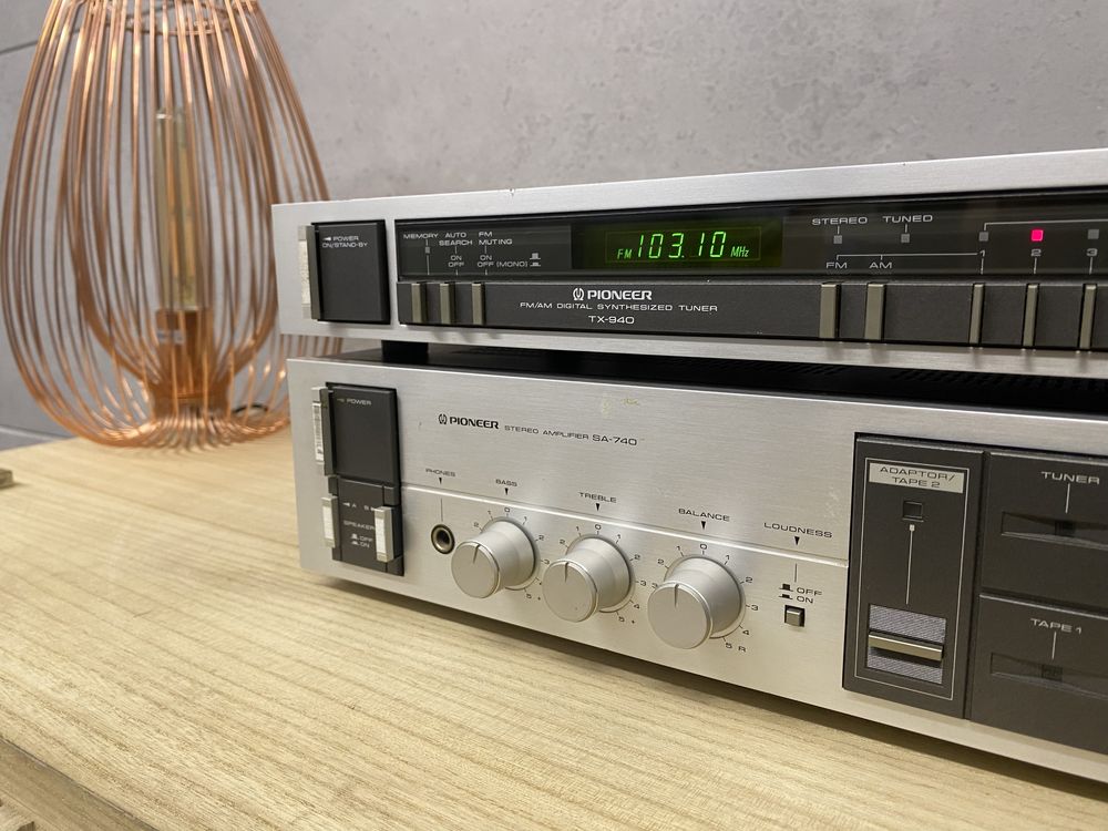 Pioneer SA-740 TX-940 - wzmacniacz i tuner stereo 2x50w