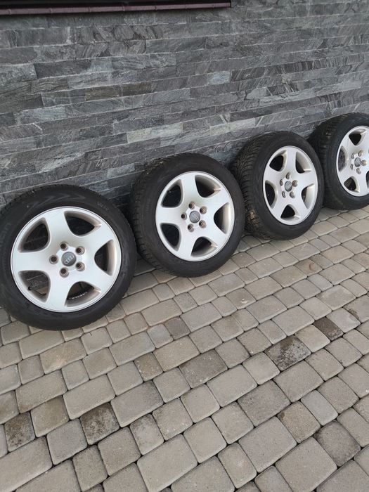 Koła felgi aluminiowe 5x112 vw audi 205x55x16 opony zimowe