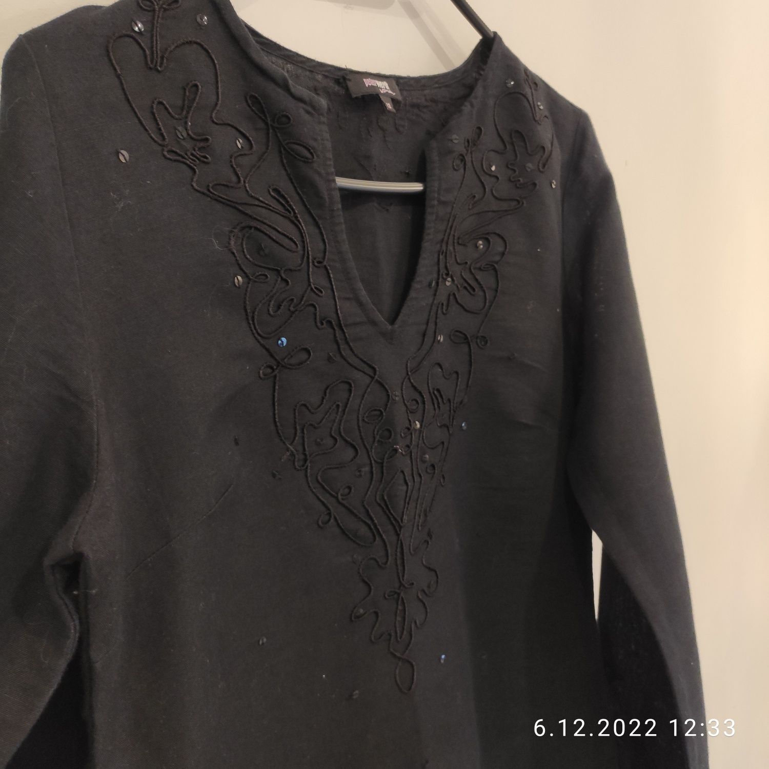Bluzka czarna w stylu boho