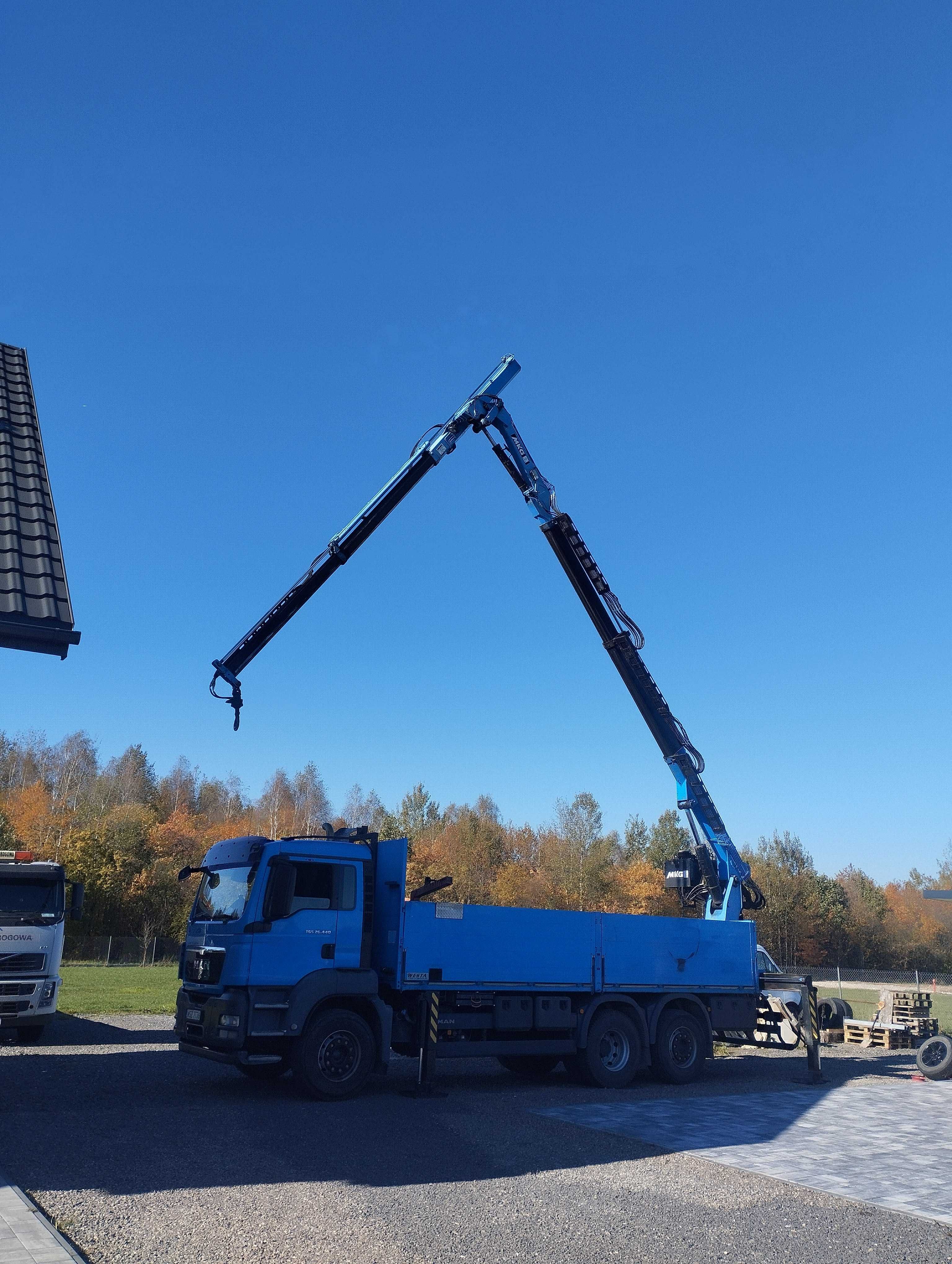 man tgs 26.440 6x2 hds mkg hmk230t dźwig hiab palfinger