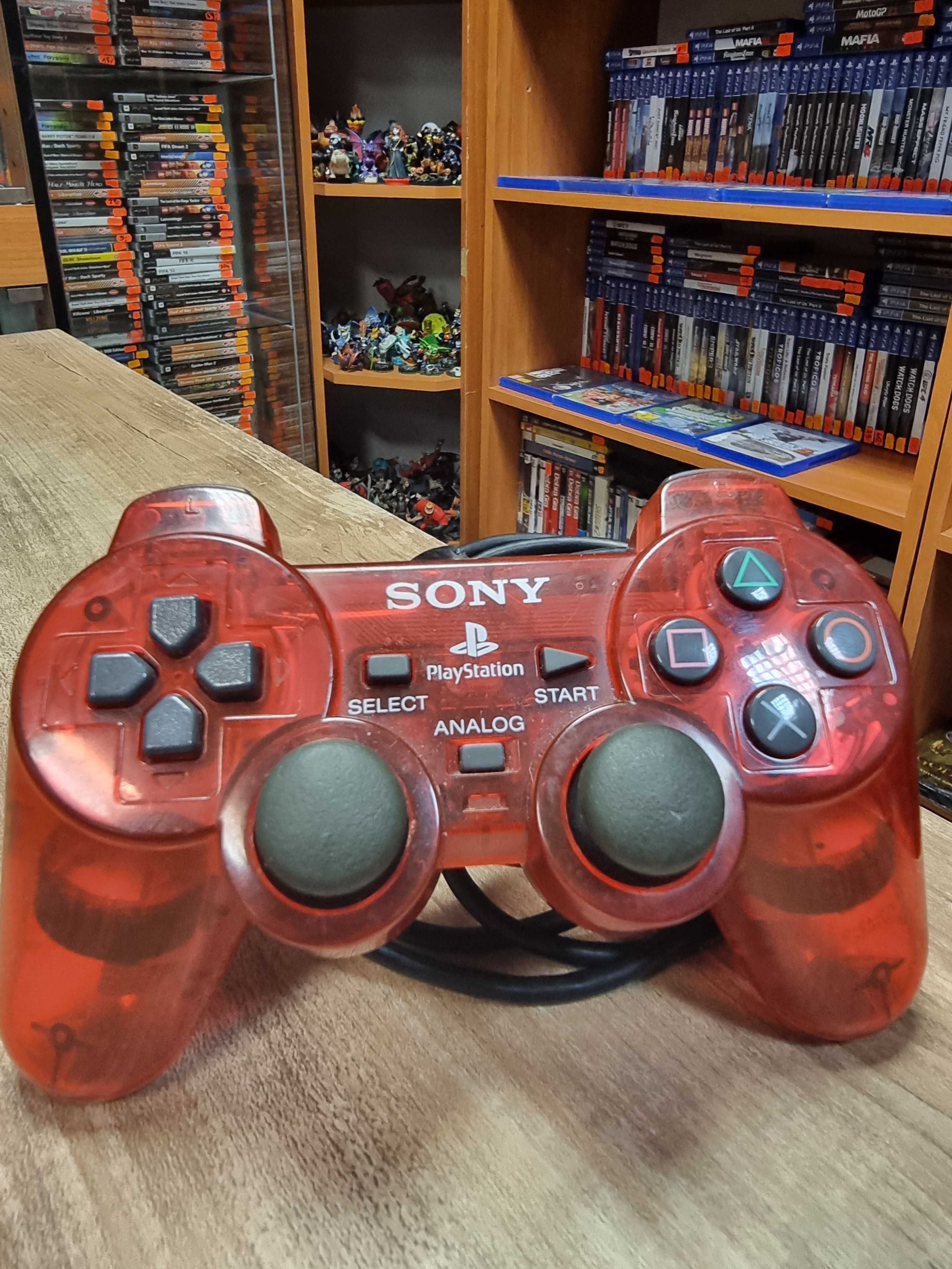 Red Dual Shock Pad+Karta pamięci 100% Oryginał BDB Unikat SklepRetro