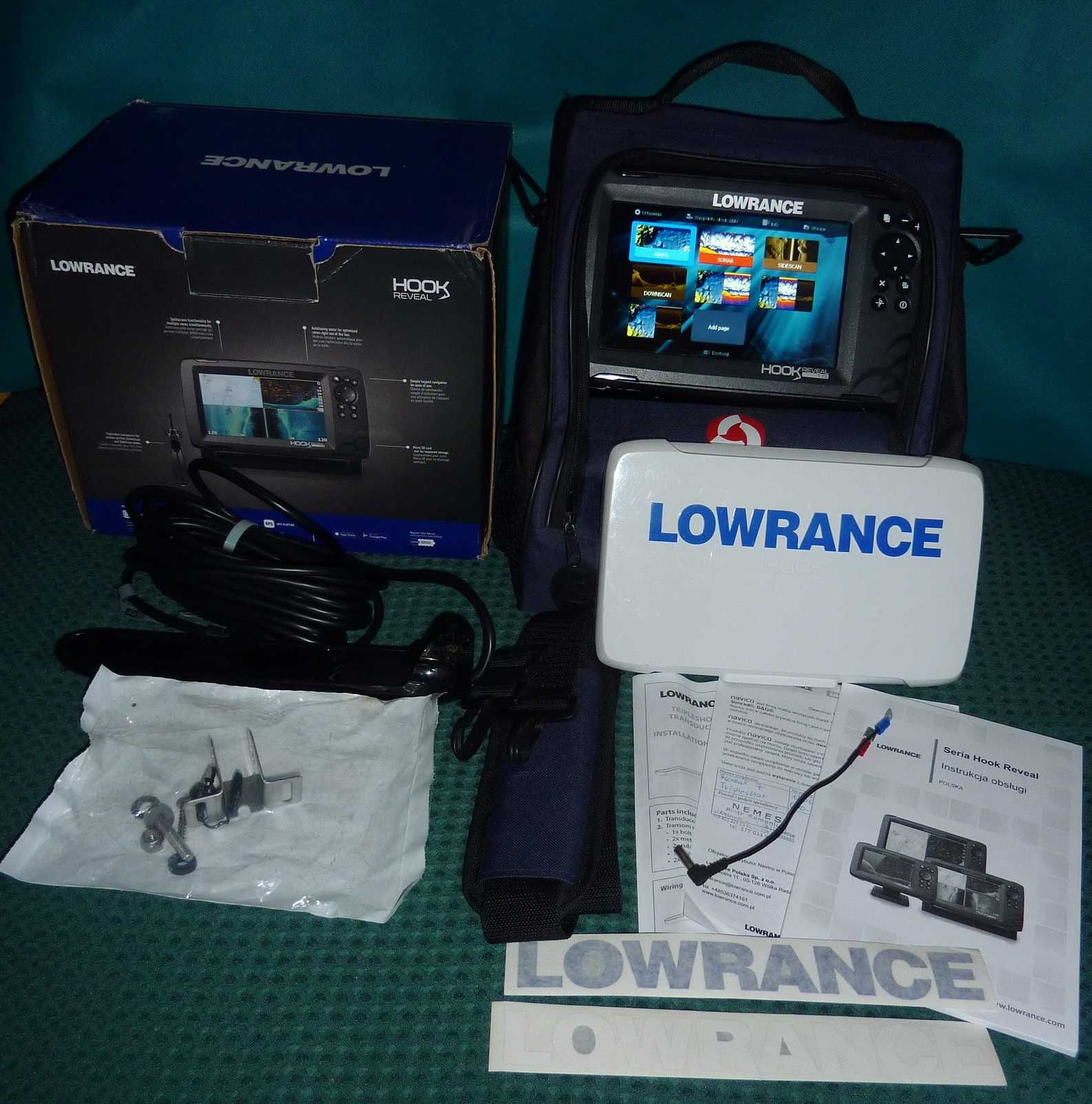 Echosonda Lowrance Hook Reveal 7 Tripleshot GPS zestaw