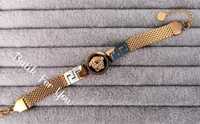 Gruba szeroka bransoletka bransoleta w kolorze złota Versace