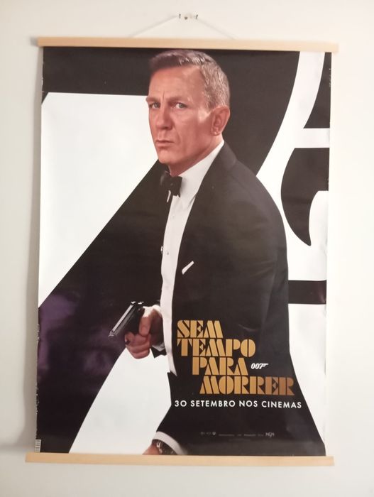 Pôster de Cinema com Suporte - 007 Sem Tempo para Morrer