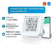 Tuya Смарт датчик температуры и влажности / Часы / Календарь/ WIFI