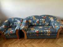 Sofa rozkładana+2 fotele Stan idealny!