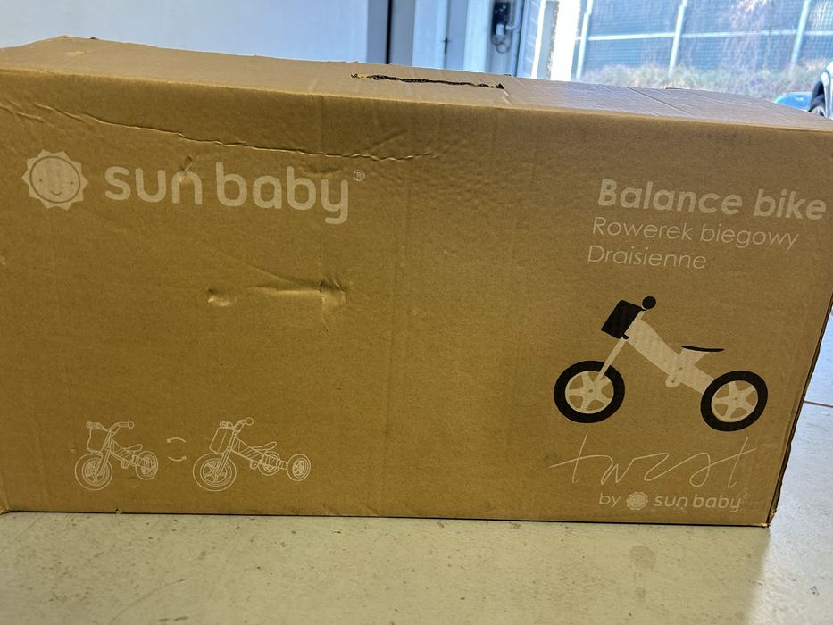 Rowerek biegowy drewniany Sun Baby Twist  2/3 kółka,