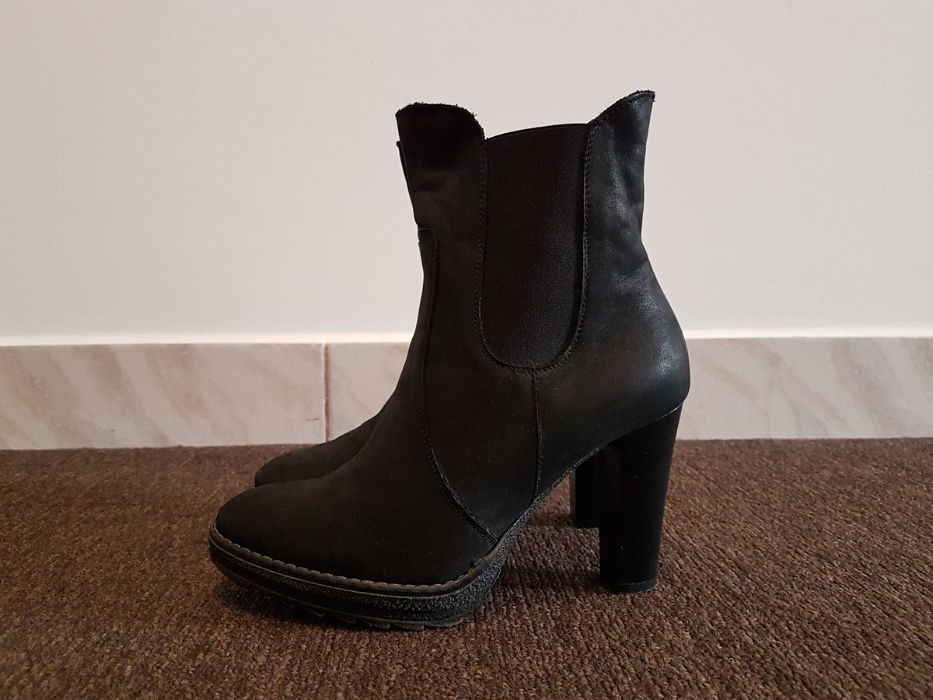 Botki zimowe skórzane damskie 37/38