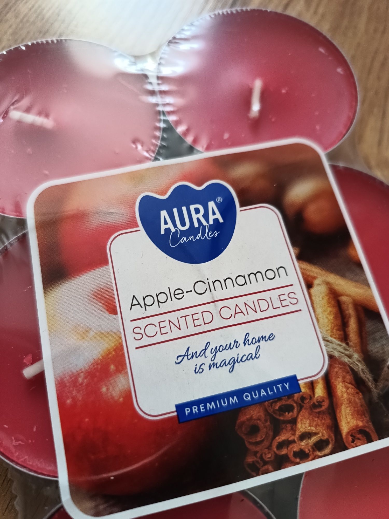 Duże podgrzewacze tealight XXL maxi świece jabłko cynamon