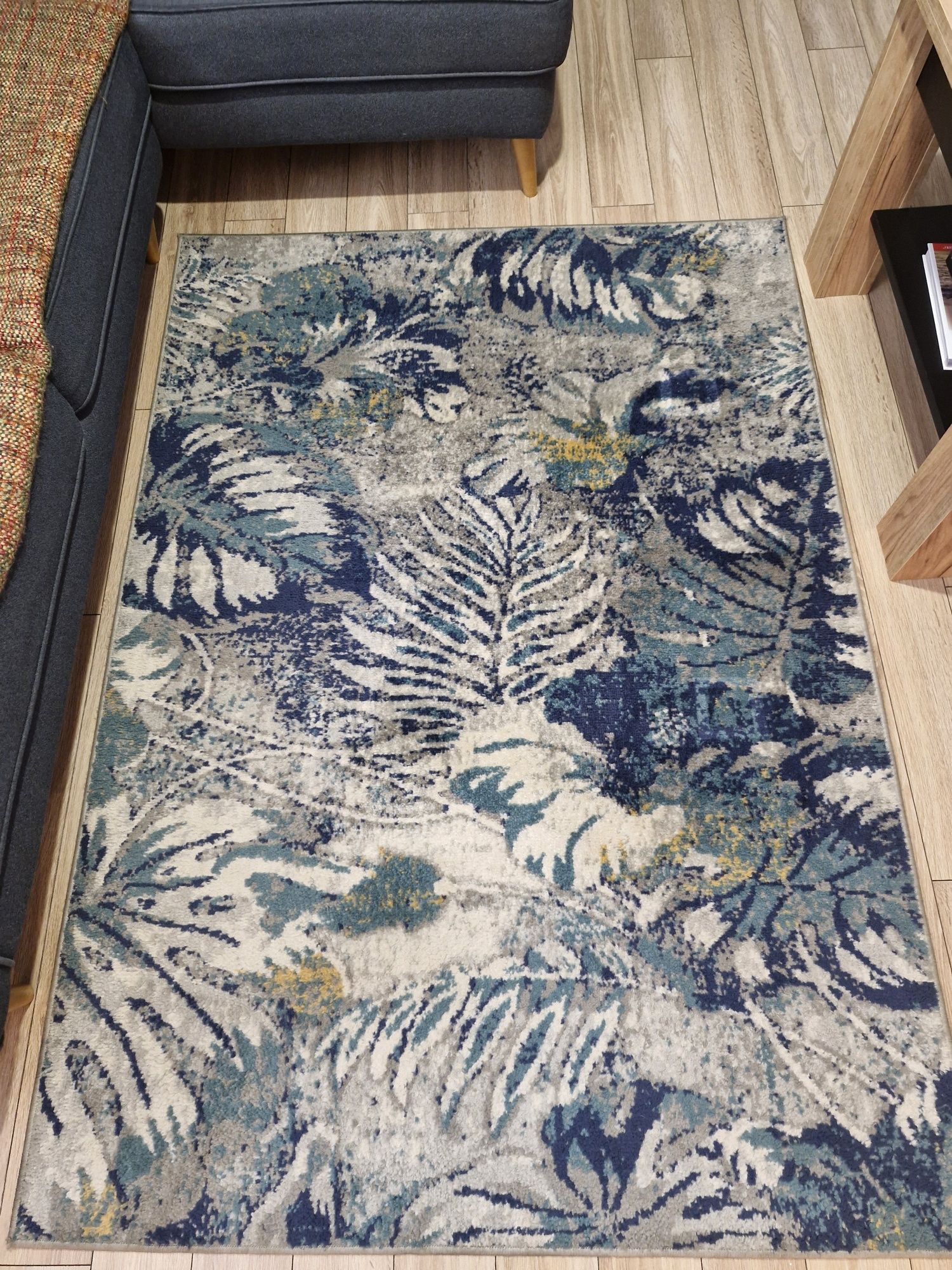 Dywan 120x170 szaro niebieski