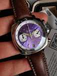 Zegarek Geckota Chronotimer Racing Chronograph Sunburst Purple Dial