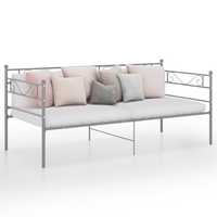 vidaXL Sofá-cama 90x200 cm metal cinzento 324769