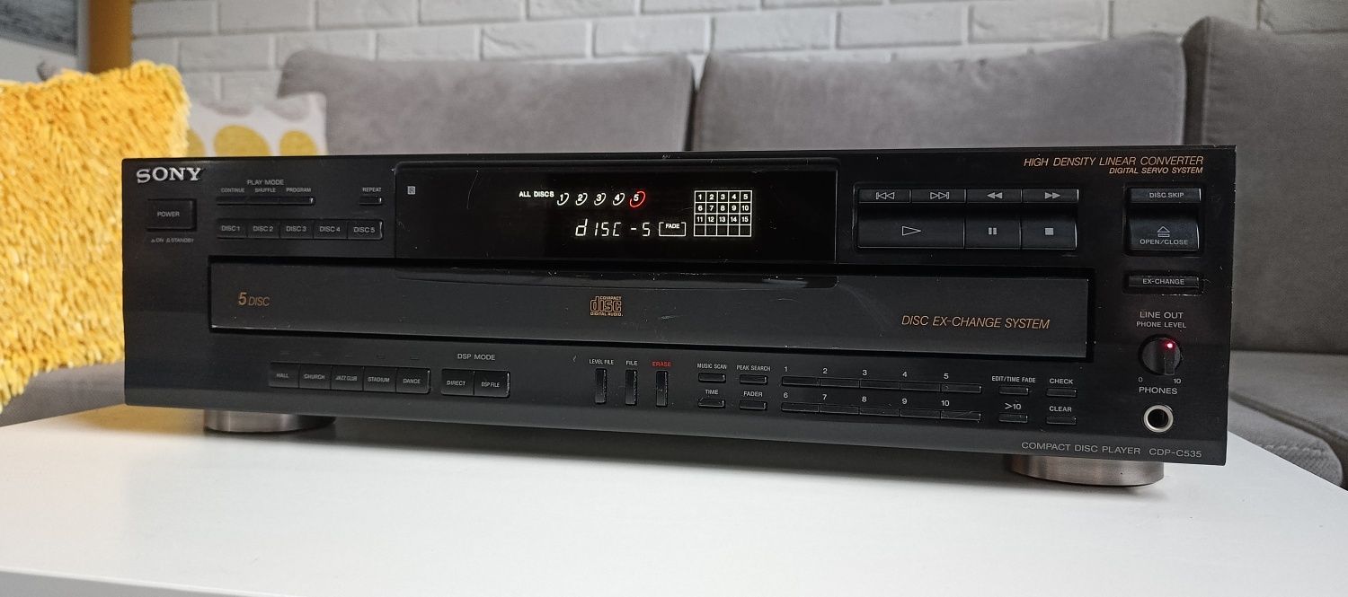 SONY CDP-C535 odtwarzacz CD, zmieniarka 5xCD.