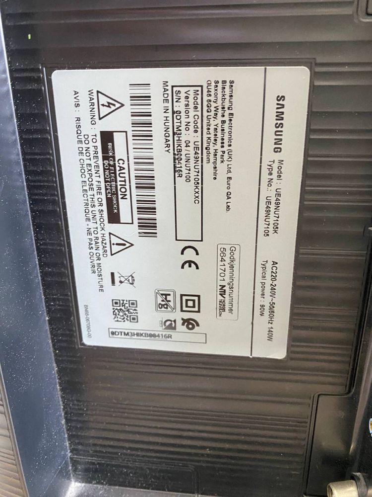 Телевізор Samsung UE49NU7105K SMART TV 4K