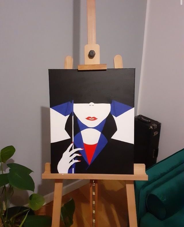 Pop art. Obraz malowany akrylem.
