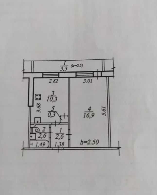 1 ком с кухней 10 м на пр.Калнышевского (Косиора) (710033)