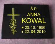 Tablica płytka granitowa wypis gratis 30x25cm na nagrobek
