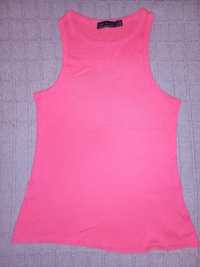 T-shirt Zara sem mangas rosa tam M