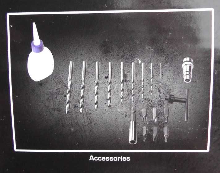 Wiertarko Wkrętarka na sprężone powietrze +akcesoria