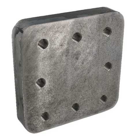 Płyta do wspawania, 110x100mm 8x M16 Bernhofer Gesenkschmiede