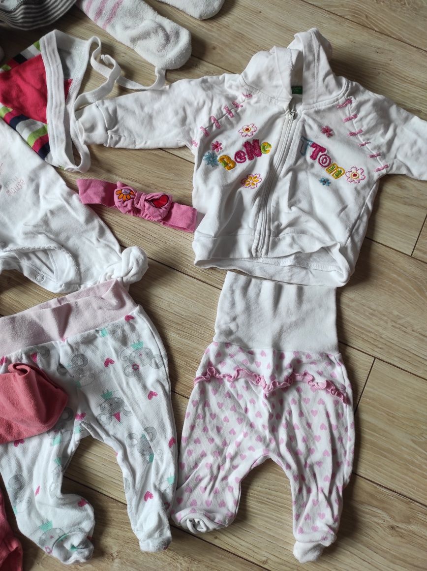 Paka dla dziewczynki, pajace, body spiochy r 54 i 62
