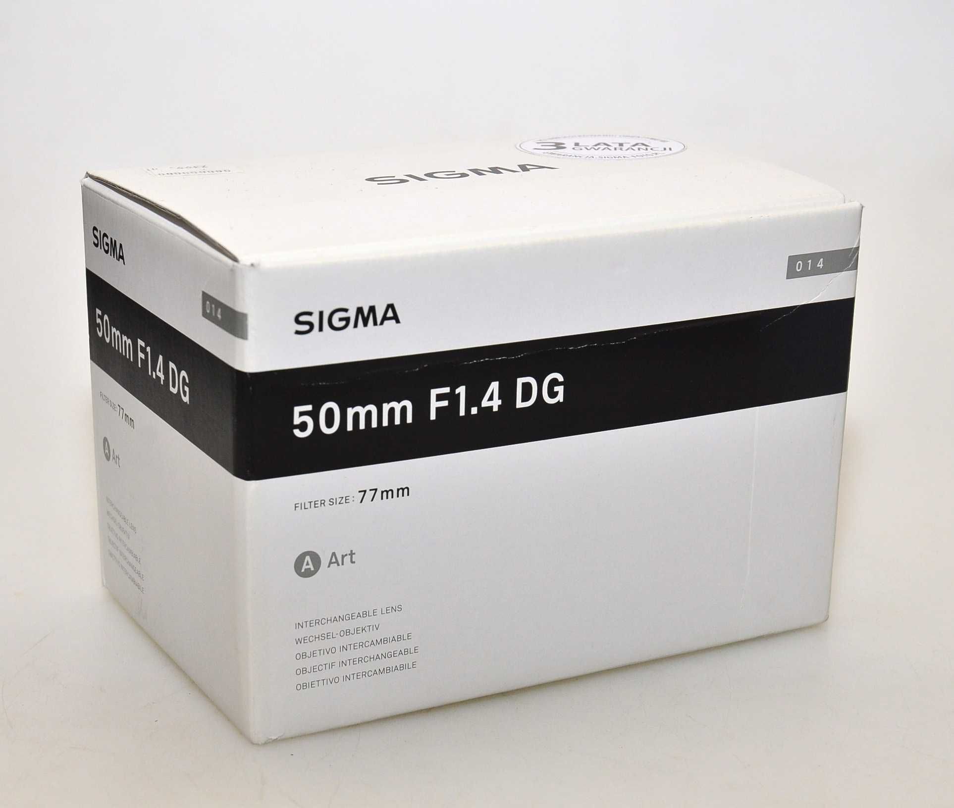 Obiektyw Sigma L-mount 50mm F1.4 DG ART L-mount
