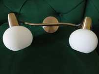 Lampa sufitowa dwa klosze kulki
